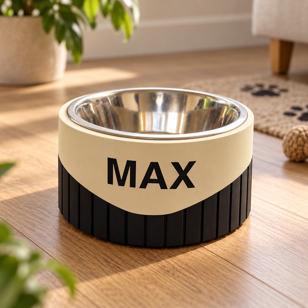 Gepersonaliseerde hondenkom met de naam Max